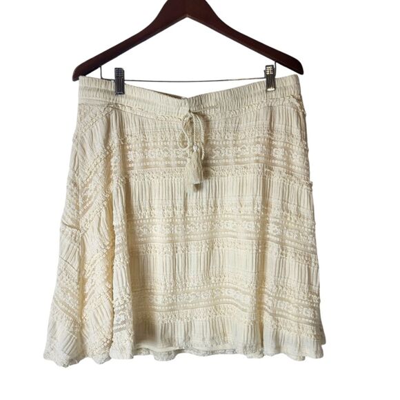 Torrid Lace Mini Smoked Waist Skater Boho Skirt 1X - Picture 1 of 6